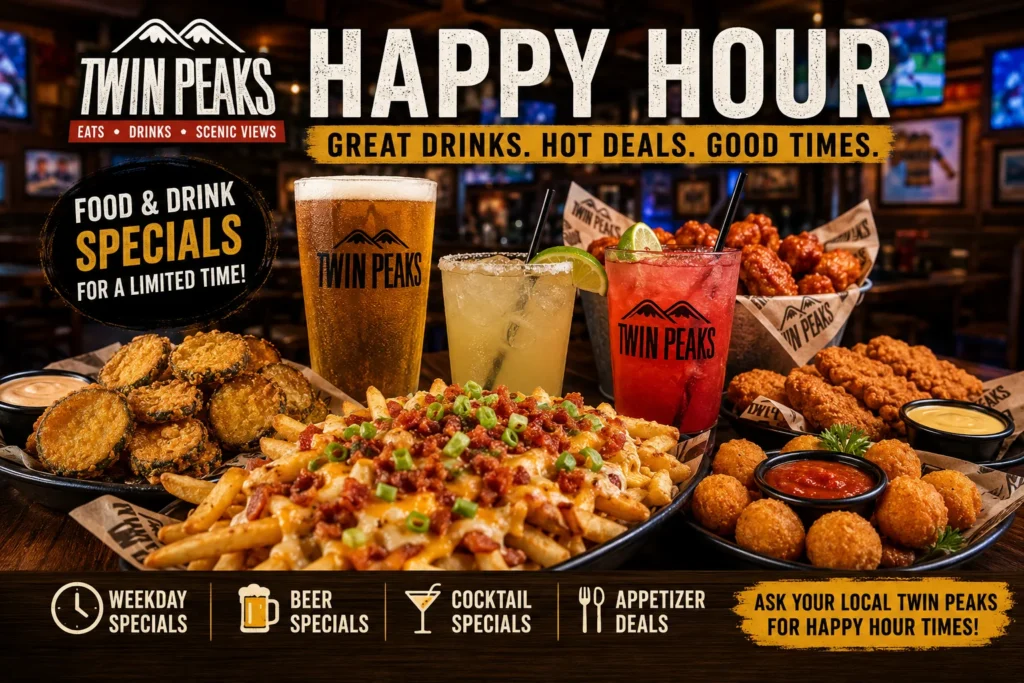 twin peaks happy hour menu