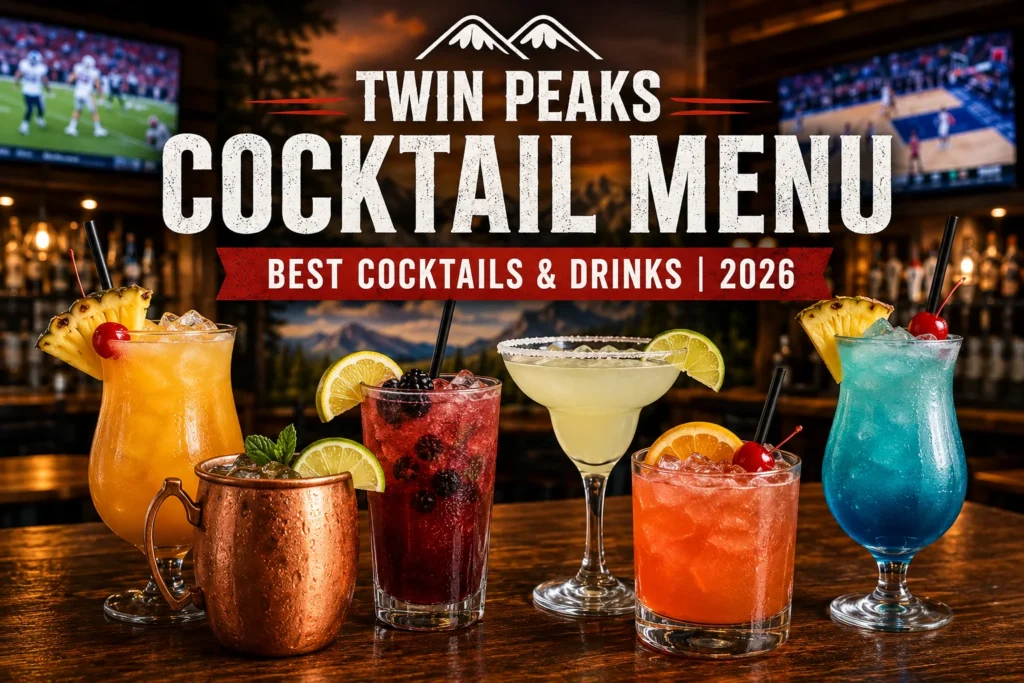 twin peaks cocktail menu Twin Peaks Cocktail Menu featuring colorful cocktails and refreshing mixed drinks
