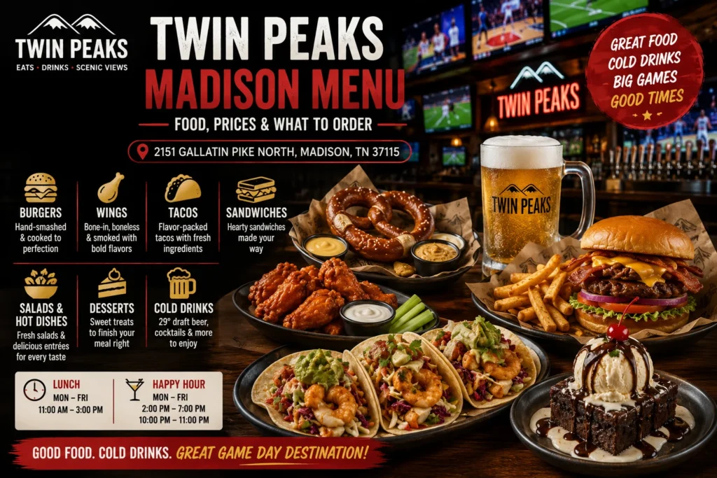 twin peaks madison menu twin peaks madison menu